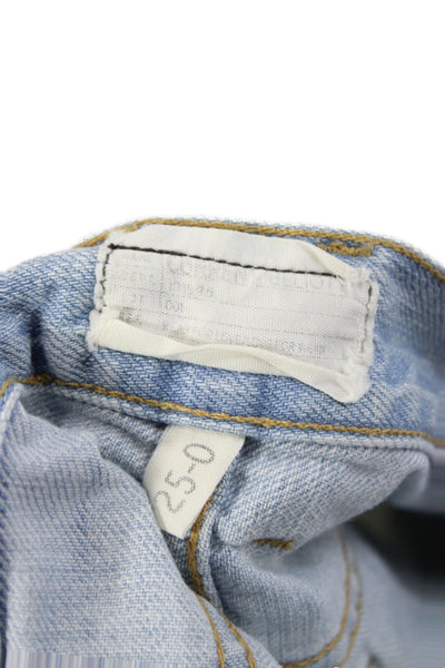 Current/Elliott Women Blue Cotton Cut-Off Shorts Size 25