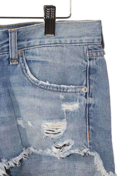 Rag & Bone Jean Womens Cut-Off Blue Cotton Shorts Size 25