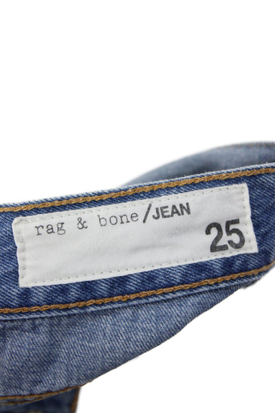 Rag & Bone Jean Womens Cut-Off Blue Cotton Shorts Size 25