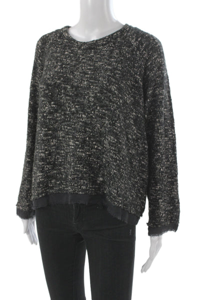 Charlie Joe Womens Pullover Sweater Black Crew Neck Size XS