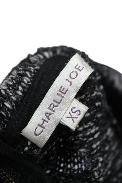 Charlie Joe Womens Pullover Sweater Black Crew Neck Size XS