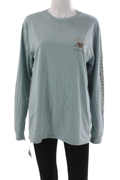 Vineyard Vines Unisex Adults Blue Graphic Crew Neck Long Sleeve T-Shirt Size S