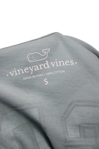 Vineyard Vines Unisex Adults Blue Graphic Crew Neck Long Sleeve T-Shirt Size S