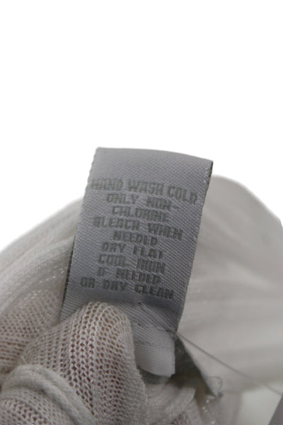 Design History Womens Cardigan White V Neck Long Sleeve Rayon Blend Size L