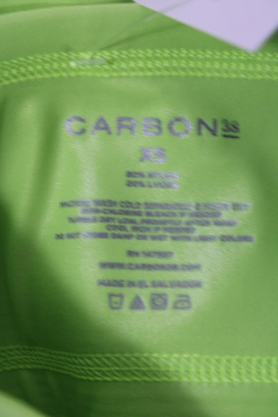 Carbon 38 Womens Ankle Green Leggings Nylon Athleisure Size XS