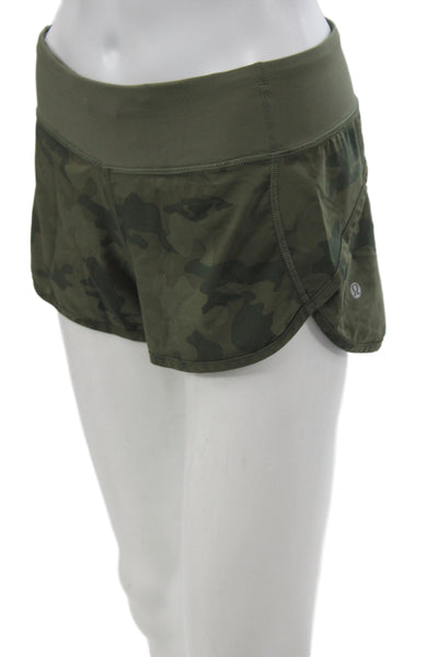 Lululemon Womens Athletic Camouflage Polyester Shorts Size 4