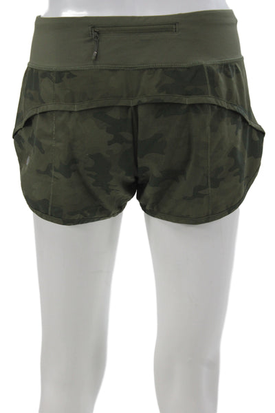 Lululemon Womens Athletic Camouflage Polyester Shorts Size 4