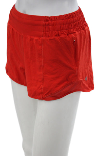 Lululemon Womens Athletic Shorts Red Drawstring Size 6