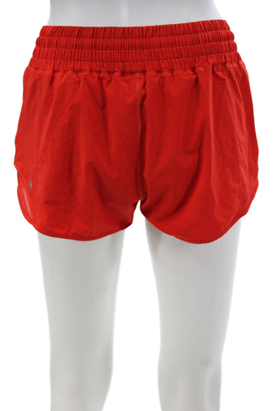 Lululemon Womens Athletic Shorts Red Drawstring Size 6