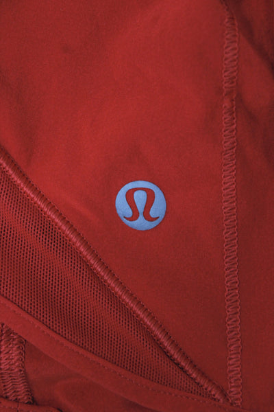 Lululemon Womens Athletic Shorts Red Drawstring Size 6