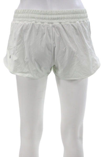Lululemon Womens Athletic White Polyester Drawstring Shorts Size 6