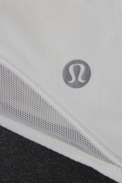 Lululemon Womens Athletic White Polyester Drawstring Shorts Size 6