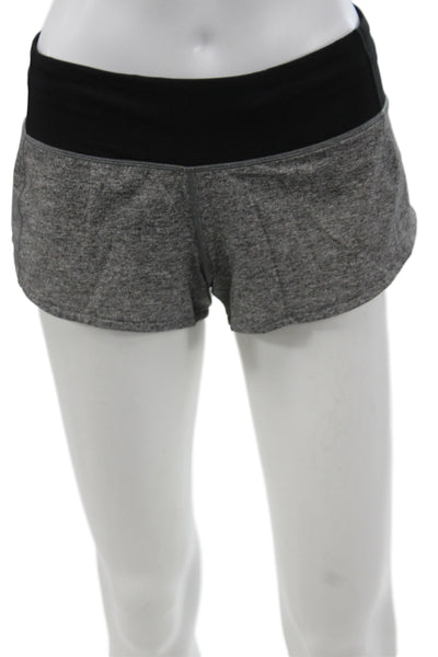 Lululemon Womens Athletic Black Colorblock Recycled Polyester Shorts Size 4