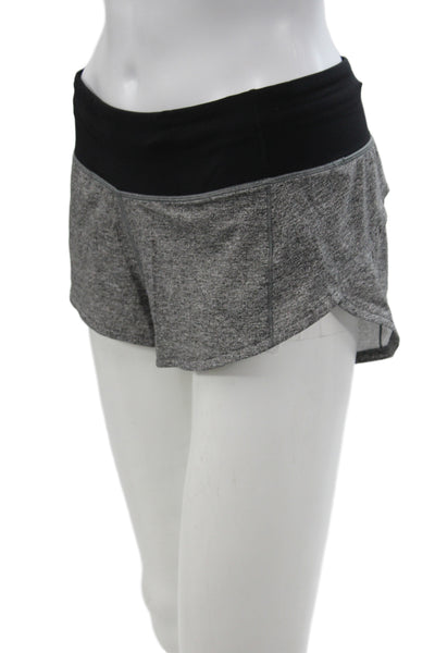 Lululemon Womens Athletic Black Colorblock Recycled Polyester Shorts Size 4