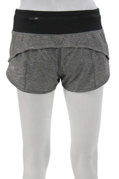 Lululemon Womens Athletic Black Colorblock Recycled Polyester Shorts Size 4