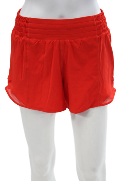 Lululemon Womens Athletic Red Polyester Drawstring Shorts Size 6
