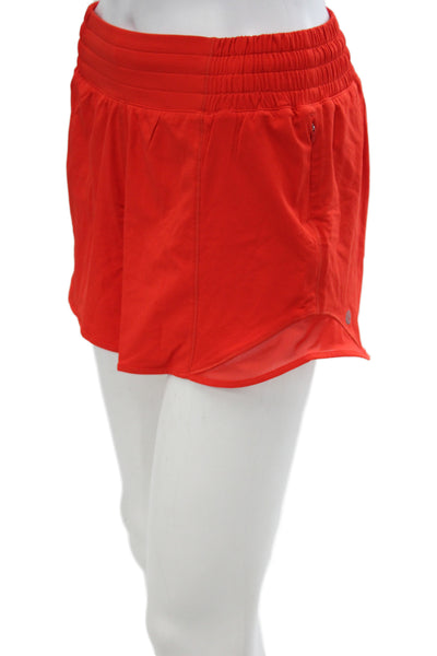 Lululemon Womens Athletic Red Polyester Drawstring Shorts Size 6