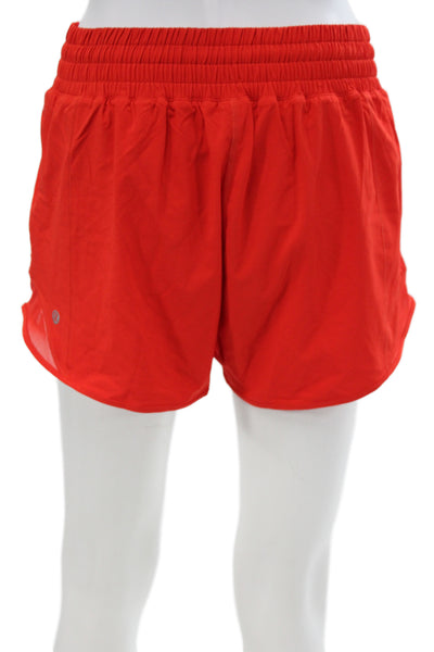 Lululemon Womens Athletic Red Polyester Drawstring Shorts Size 6