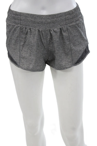 Lululemon Womens Athletic Gray Drawstring Polyester Shorts Size 4