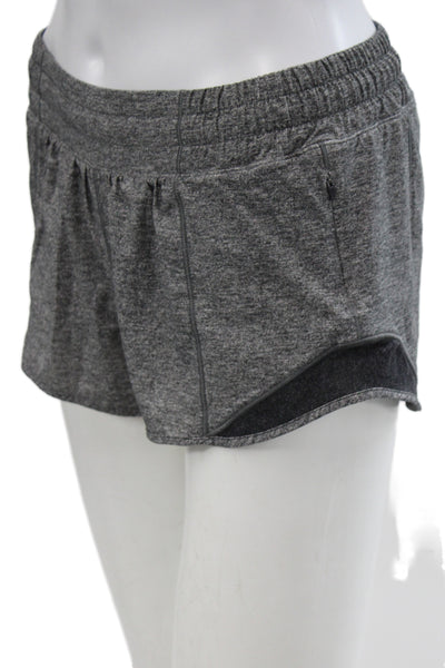 Lululemon Womens Athletic Gray Drawstring Polyester Shorts Size 4