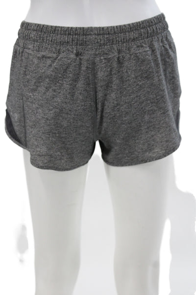 Lululemon Womens Athletic Gray Drawstring Polyester Shorts Size 4