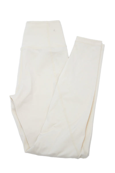 Le Ore Womens Ivory Ankle Leggings Athleisure 82% Recycled Polyester Size 2XS