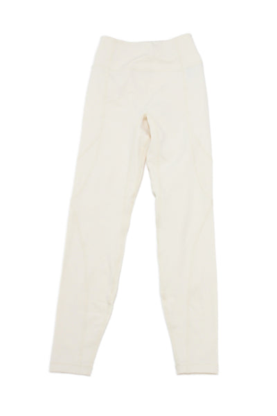 Le Ore Womens Ivory Ankle Leggings Athleisure 82% Recycled Polyester Size 2XS