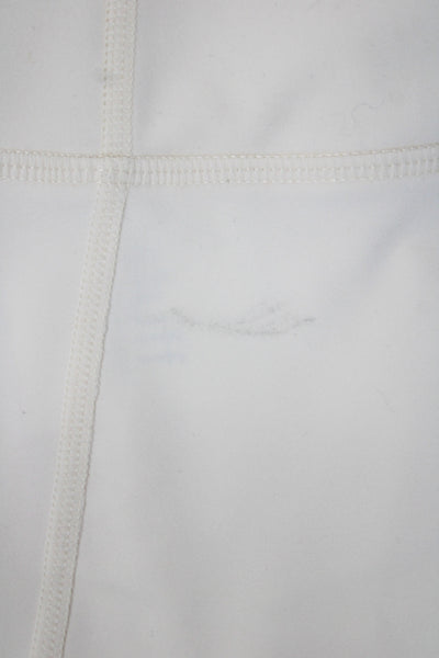 Le Ore Womens Ivory Ankle Leggings Athleisure 82% Recycled Polyester Size 2XS