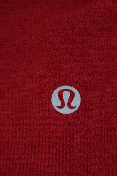 Lululemon Women Basic Red Nylon Short Sleeve T-Shirt Size 2