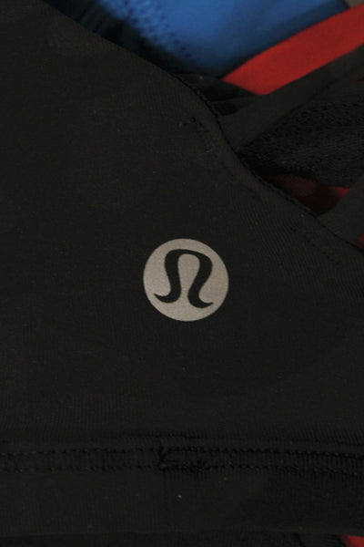 Lululemon Womens Strappy Back Stretch Knit Camouflage Sports Bra Black Size 4