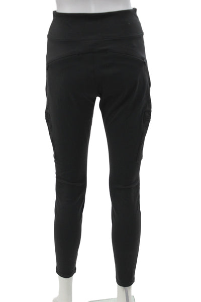 Athleta Women Black Ankle Leggings Athleisure 91% Nylon Size 4