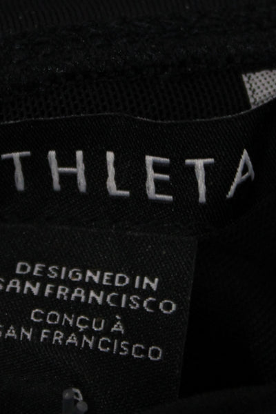 Athleta Women Black Ankle Leggings Athleisure 91% Nylon Size 4