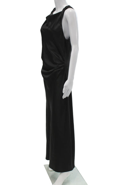 Zara Womens Black Maxi Dress Sleeveless Cowl Neck Long Size L