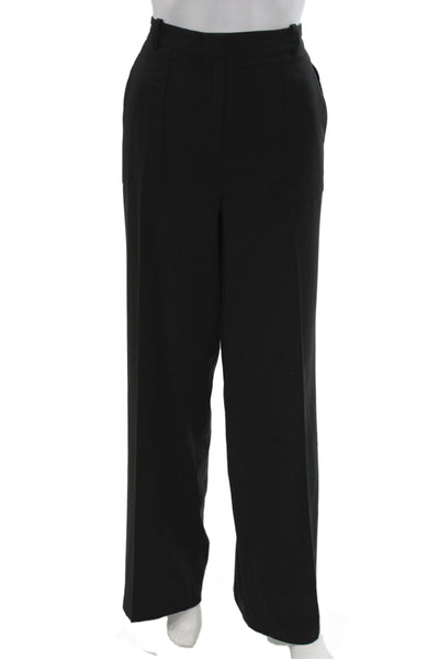 BCBGMAXAZRIA Women Dress Pants Black Button Classic 63% Polyester Size M