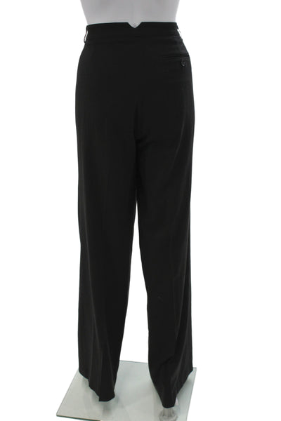 BCBGMAXAZRIA Women Dress Pants Black Button Classic 63% Polyester Size M