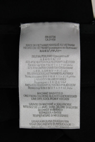 BCBGMAXAZRIA Women Dress Pants Black Button Classic 63% Polyester Size M