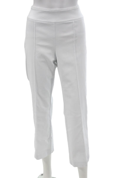 J. Mclaughlin Women Cropped White Pull On Pants Size 8