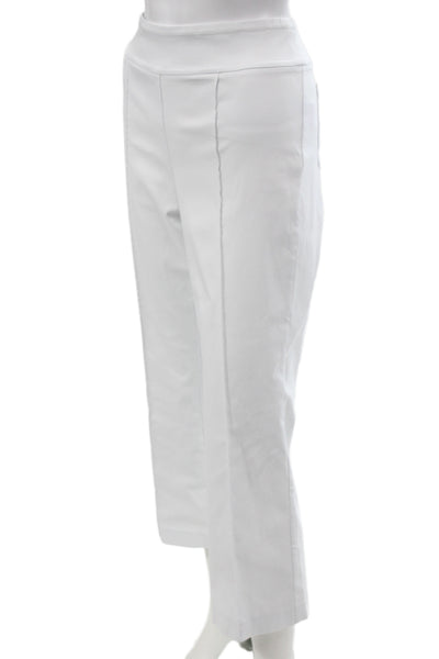 J. Mclaughlin Women Cropped White Pull On Pants Size 8