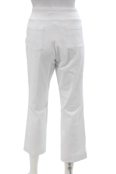 J. Mclaughlin Women Cropped White Pull On Pants Size 8