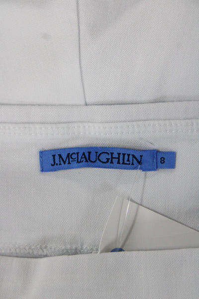 J. Mclaughlin Women Cropped White Pull On Pants Size 8