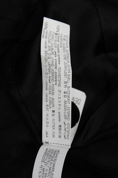 Zara Women Coat Vest Black Sleeveless Button Polyester Solid Fall Size L