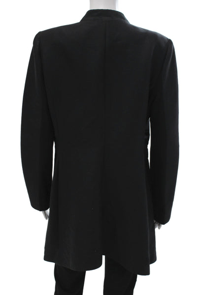 BCBGMAXAZRIA Womens Black Basic Jacket Zip Cotton Long Sleeve Size L