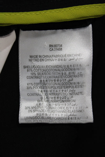 BCBGMAXAZRIA Womens Black Basic Jacket Zip Cotton Long Sleeve Size L