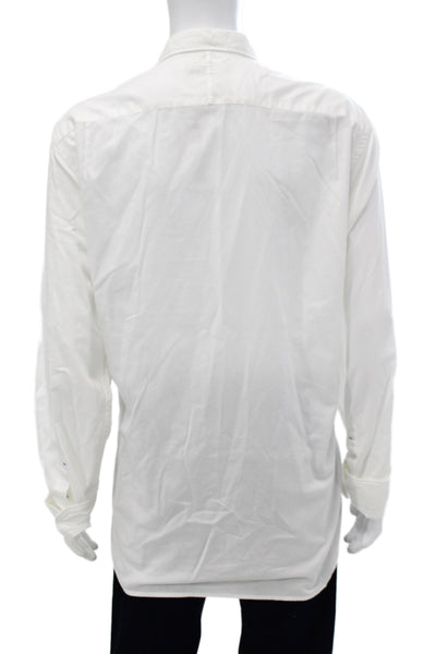 Banana Republic Mens Cotton Long Sleeve Button Up Shirt White Size 2XL