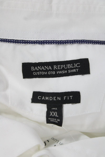 Banana Republic Mens Cotton Long Sleeve Button Up Shirt White Size 2XL