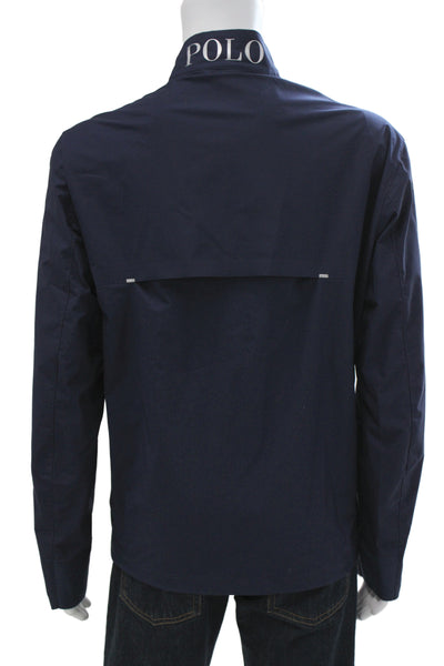 Polo Golf Ralph Lauren Mens Windbreaker Blue Polyester Size XL