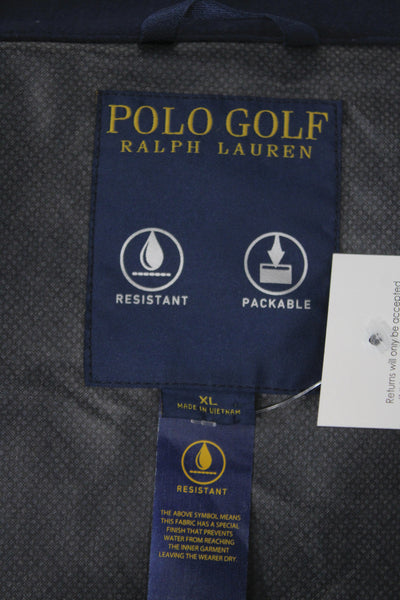 Polo Golf Ralph Lauren Mens Windbreaker Blue Polyester Size XL