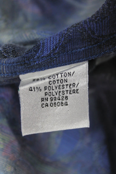 Bugatchi Mens Cotton Blend Paisley Print Button Up Short Multicolor Size XL