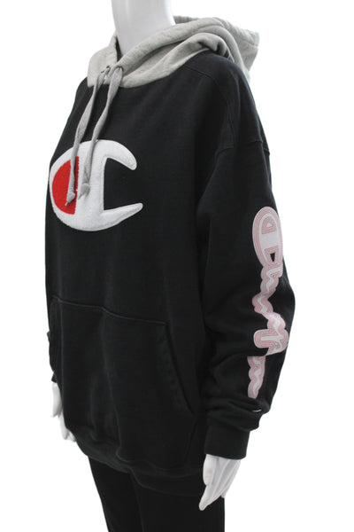 Champion X Timberland Mens Black Logo Pullover Hoodie Size XL