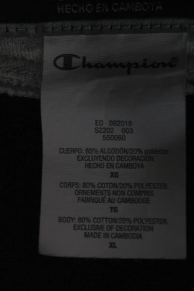 Champion X Timberland Mens Black Logo Pullover Hoodie Size XL